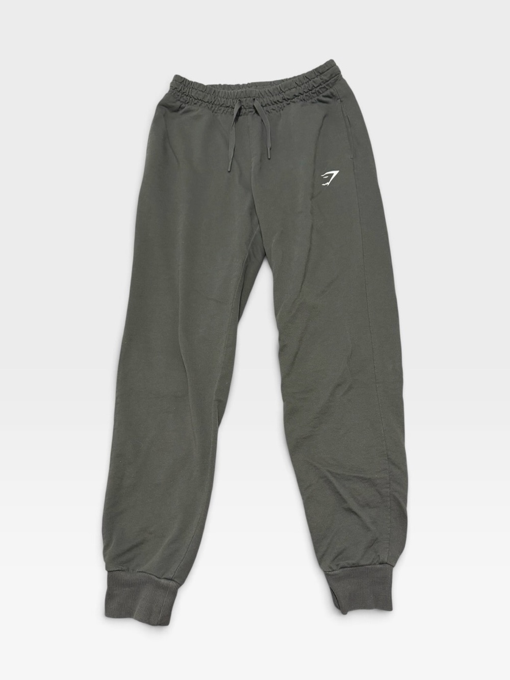 Gymshark Gray Joggers with White Logo
